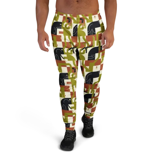 Olive Noir Circuit on a Men's Joggers