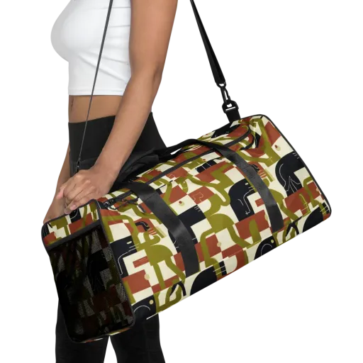 Olive Noir Circuit on a Duffle Bag