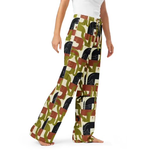 Olive Noir Circuit on a Women's Pajama Pants