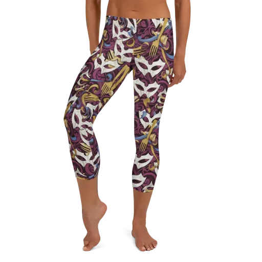 Masquerade Baroque on a Capri Leggings