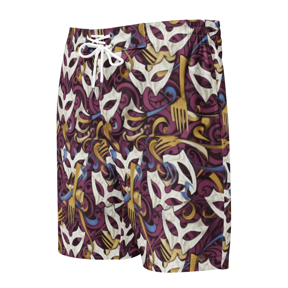 Masquerade Baroque on Men's Board Shorts — Front