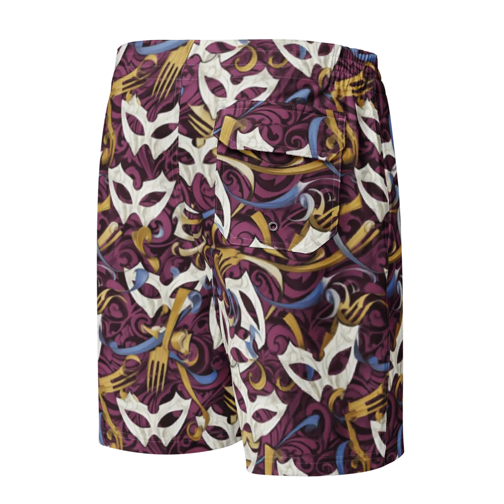Masquerade Baroque on Men's Board Shorts — Back