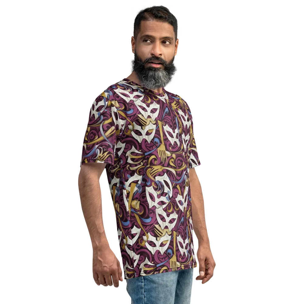 Masquerade Baroque on Men's Crew Neck T-Shirt — Right
