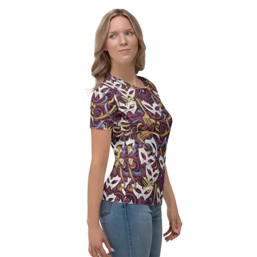 Masquerade Baroque on a Women's Crew Neck T-Shirt