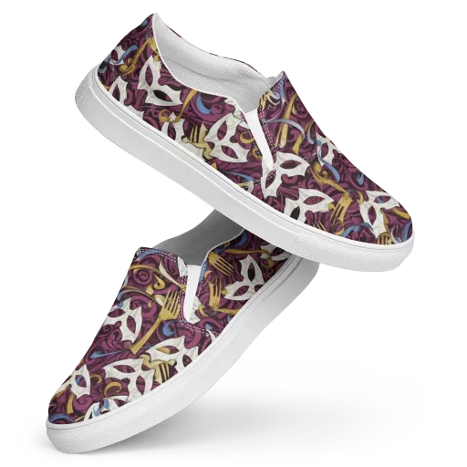 Masquerade Baroque on a Women's Slip-On Canvas Shoes
