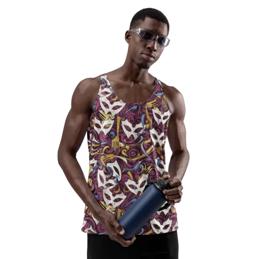 Masquerade Baroque on a Men's Tank Top