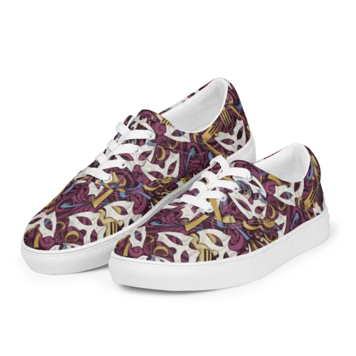 Masquerade Baroque on a Men's Lace-Up Canvas Shoes