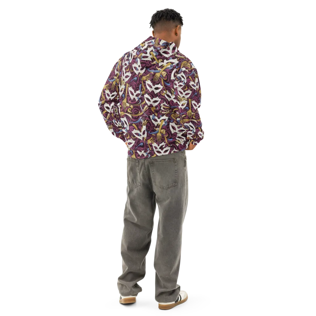 Masquerade Baroque on Cotton Hoodie — Back
