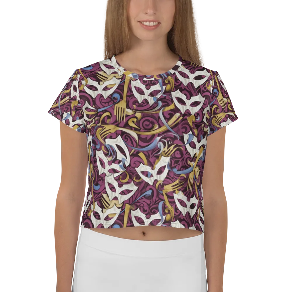 Masquerade Baroque on Crop Tee — Front
