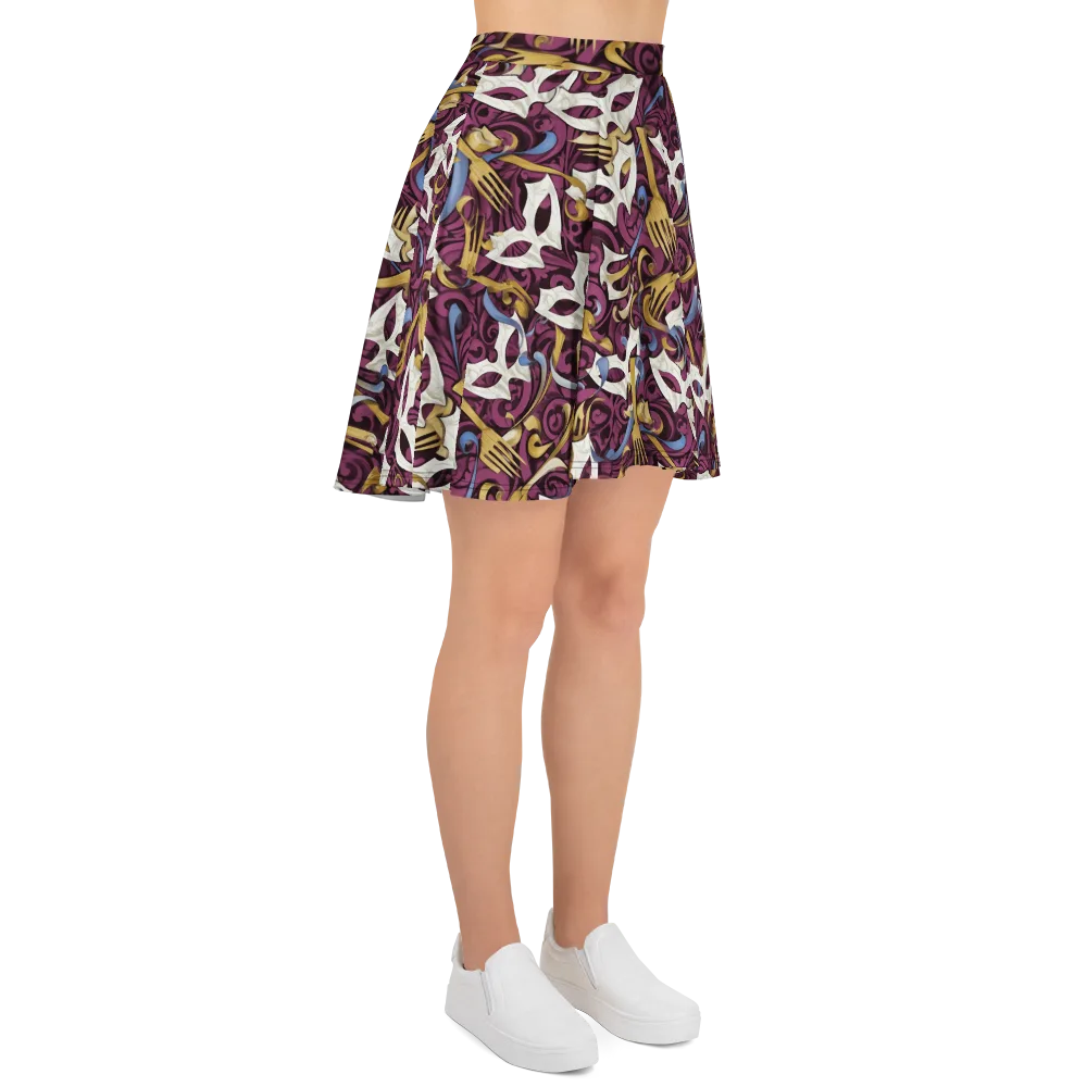 Masquerade Baroque on Skater Skirt — Right