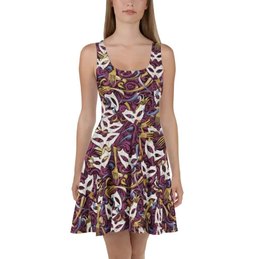 Masquerade Baroque on a Skater Dress