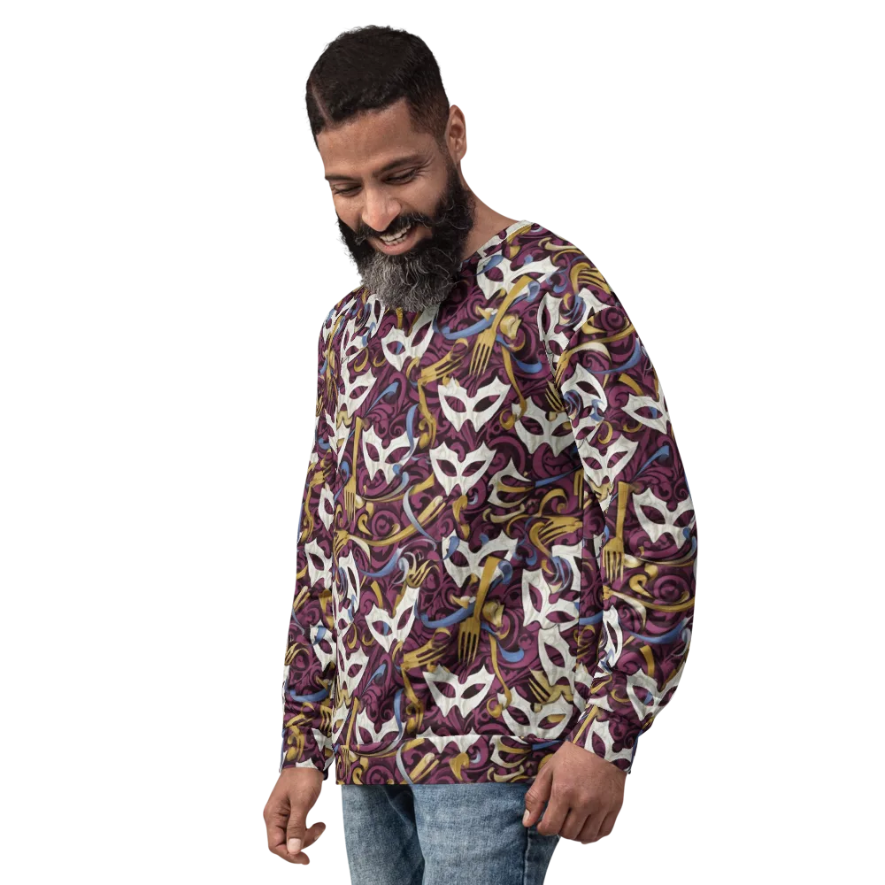 Masquerade Baroque on Sweatshirt — Left Front