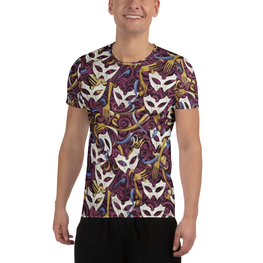 Masquerade Baroque on Men's Athletic T-Shirt — Front