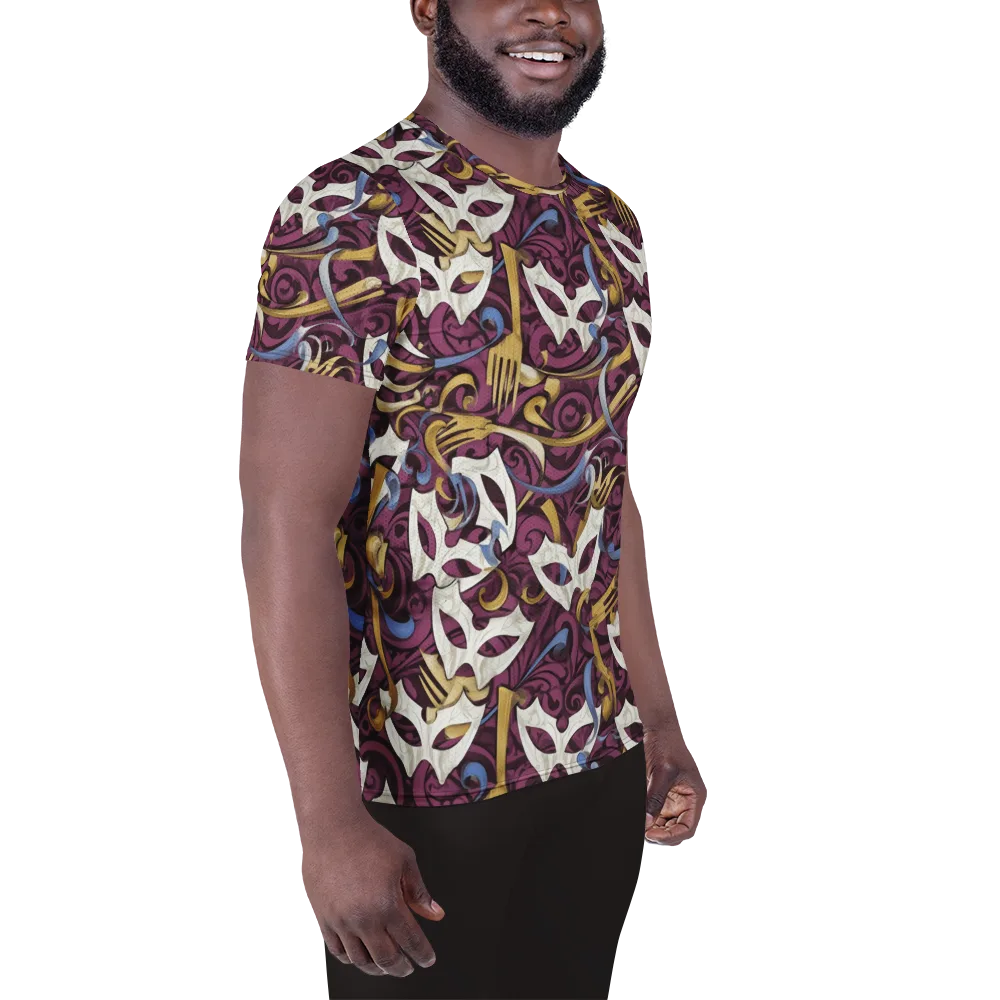 Masquerade Baroque on Men's Athletic T-Shirt — Right