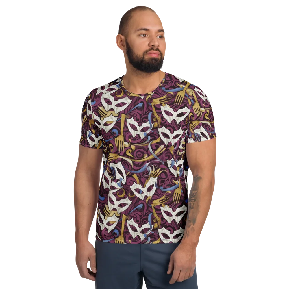 Masquerade Baroque on Men's Athletic T-Shirt — Front