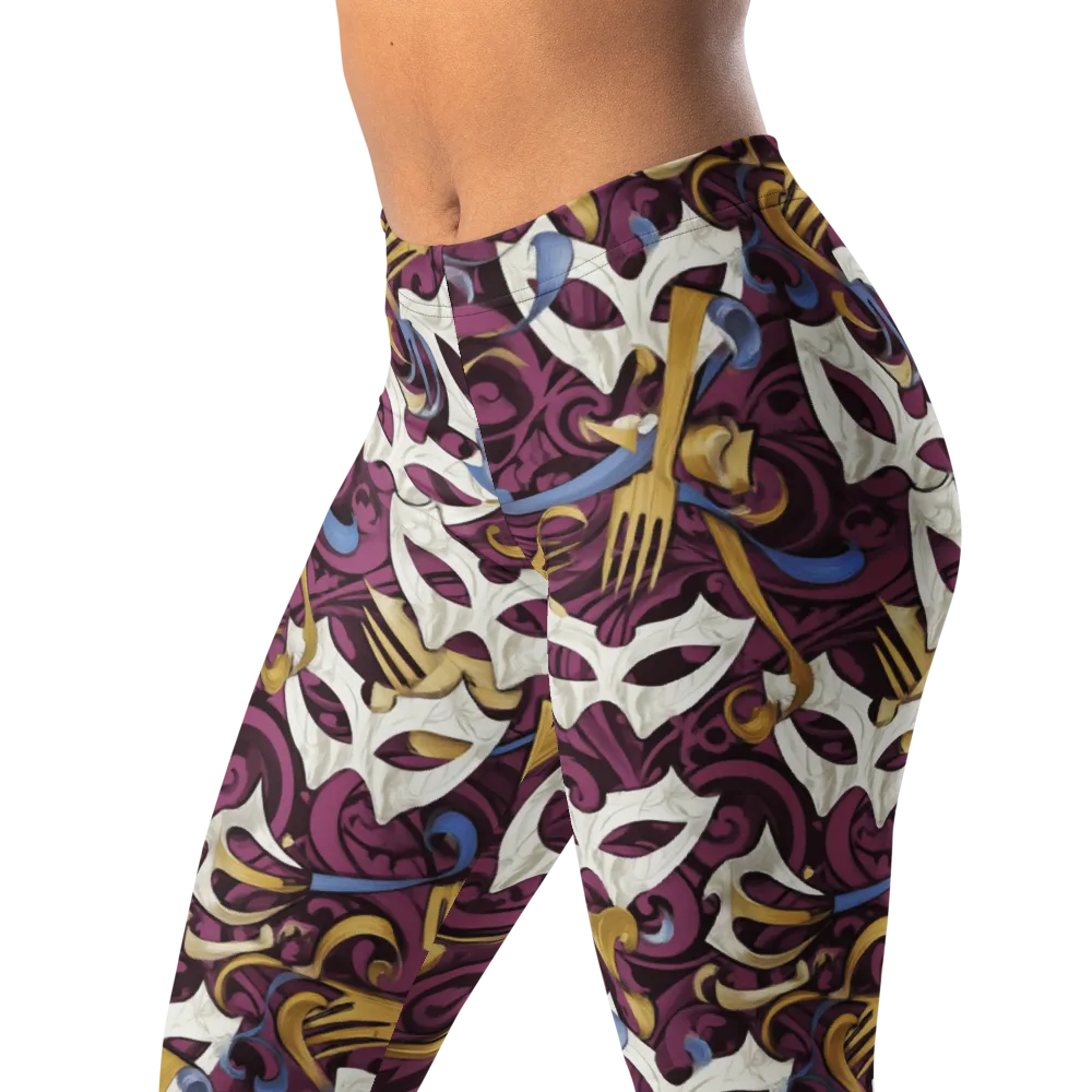 Masquerade Baroque on Leggings — Left Front