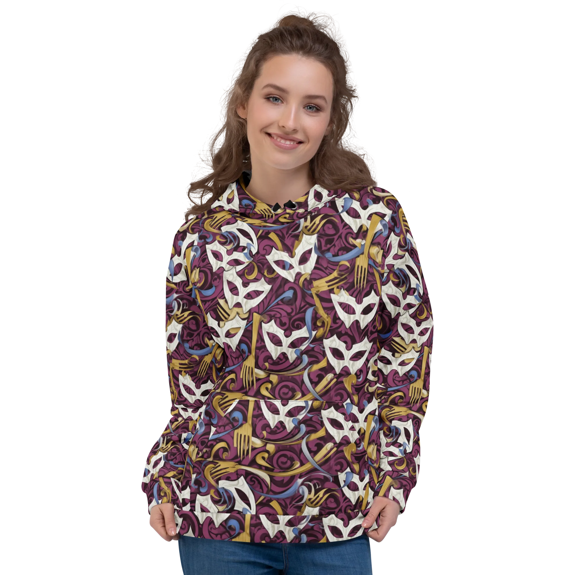 Masquerade Baroque on Hoodie — Front