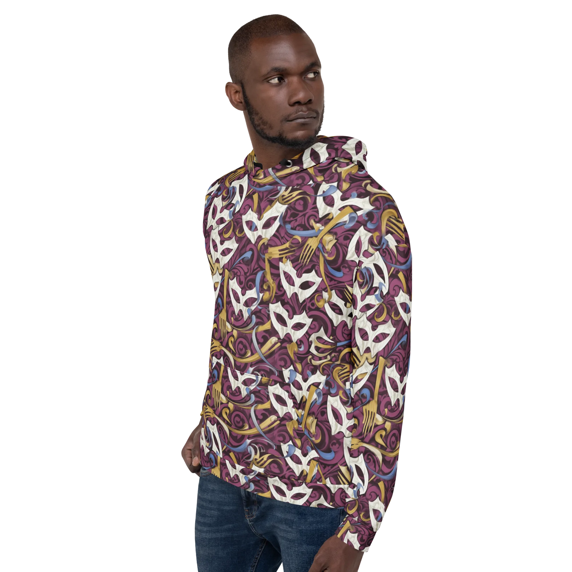 Masquerade Baroque on Hoodie — Left