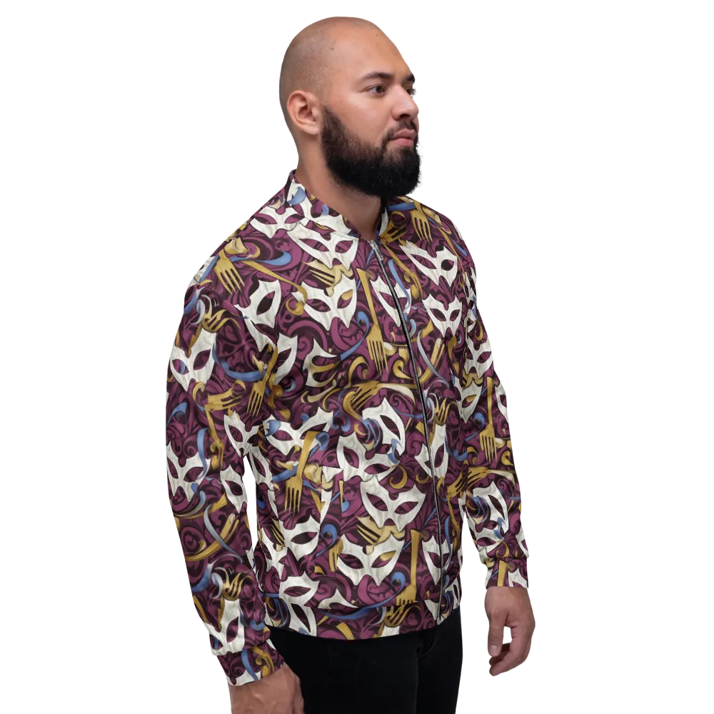 Masquerade Baroque on Bomber Jacket — Right