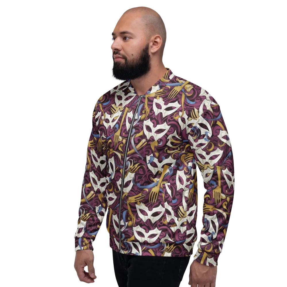 Masquerade Baroque on Bomber Jacket — Left