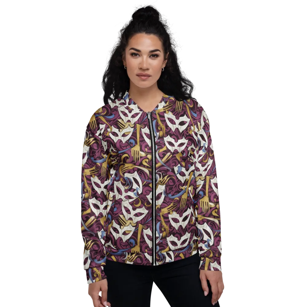 Masquerade Baroque on Bomber Jacket — Front