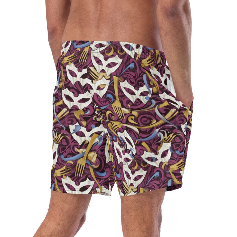 Masquerade Baroque on Swim Trunks — Right Back