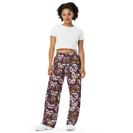 Masquerade Baroque on a Wide-Leg Pants