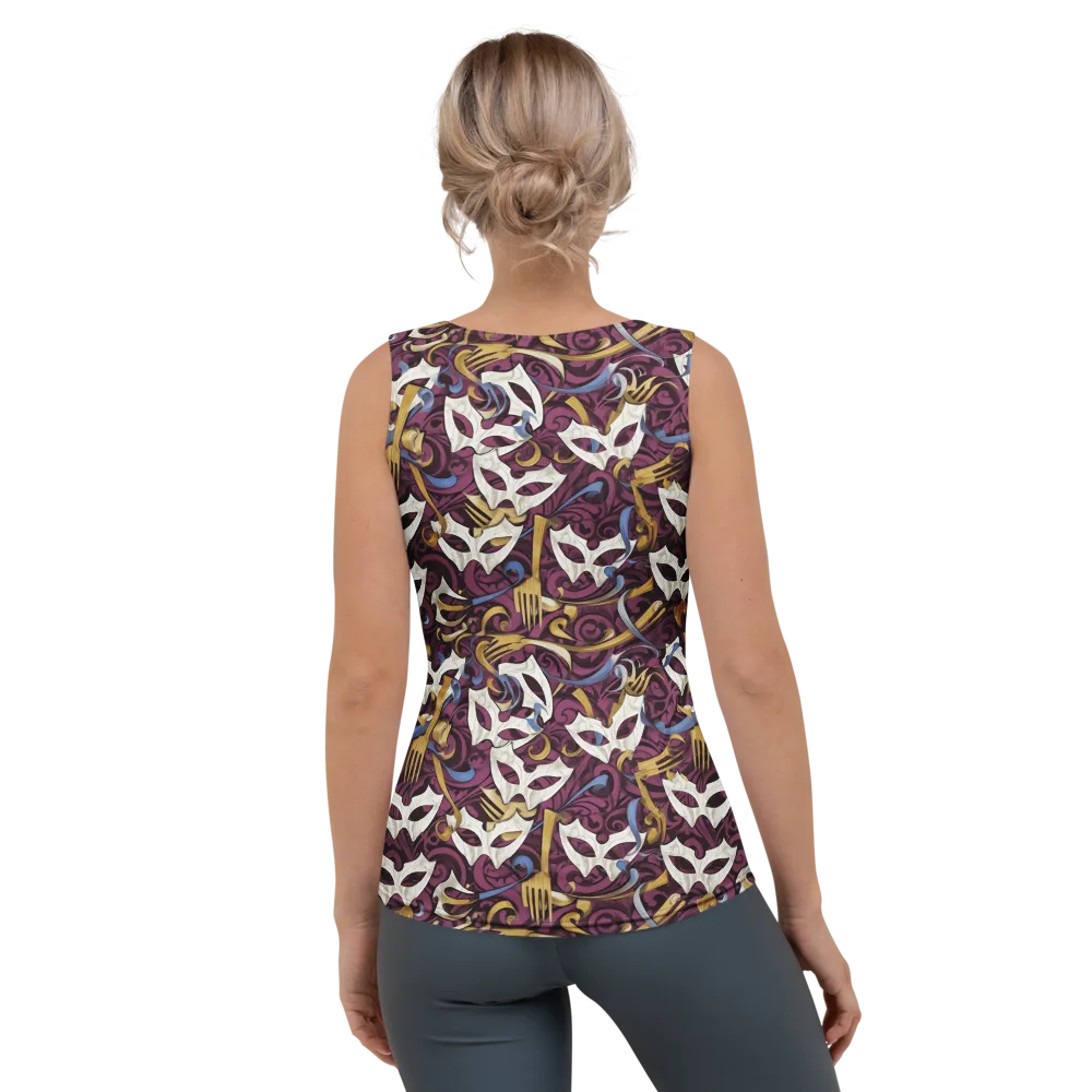 Masquerade Baroque on Women's Tank Top — Back