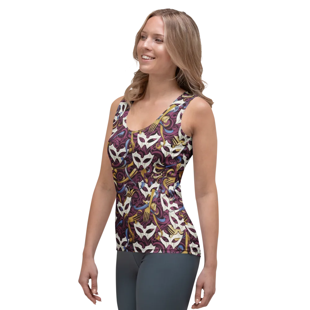 Masquerade Baroque on Women's Tank Top — Left Front