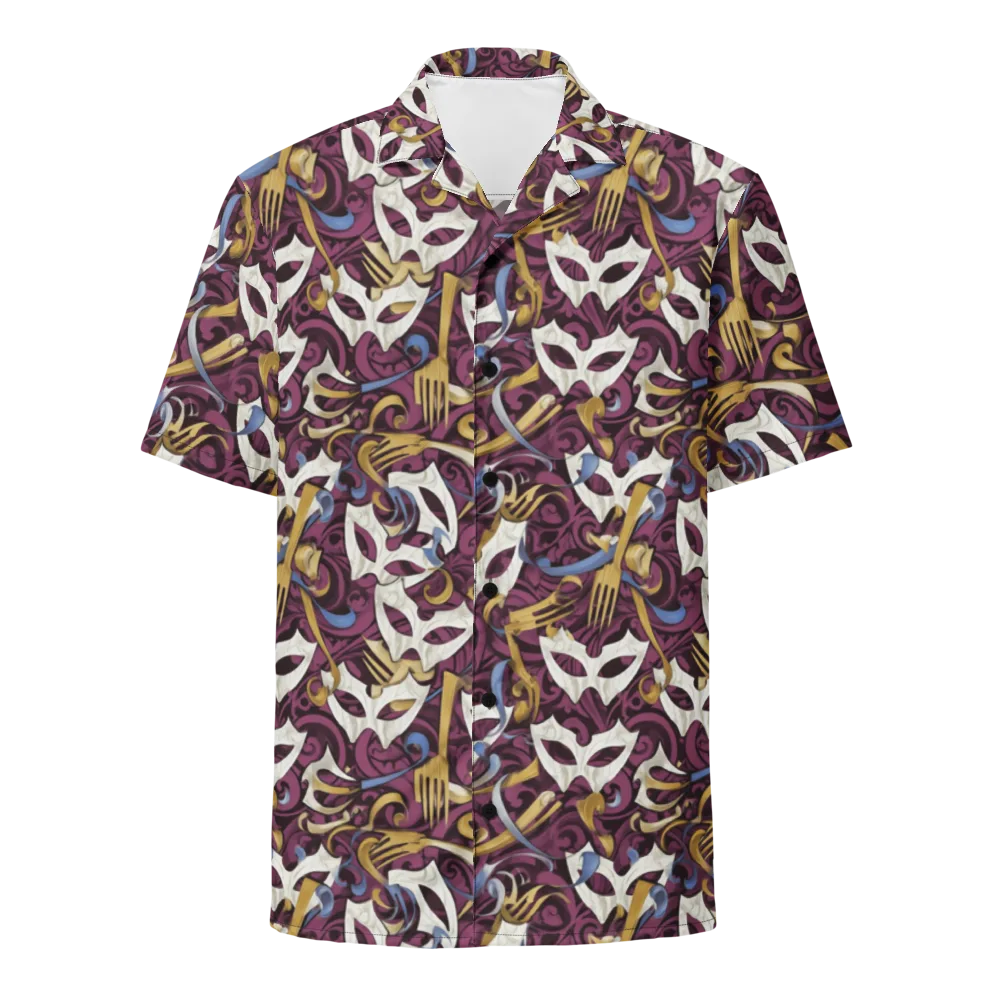 Masquerade Baroque on Button Shirt — Front