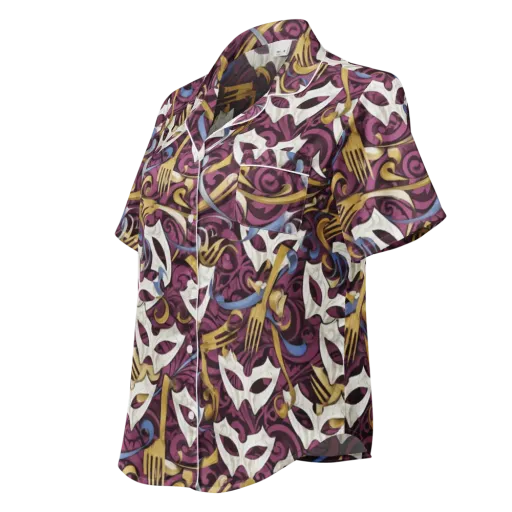 Masquerade Baroque on a Women's Short Sleeve Pajama Top