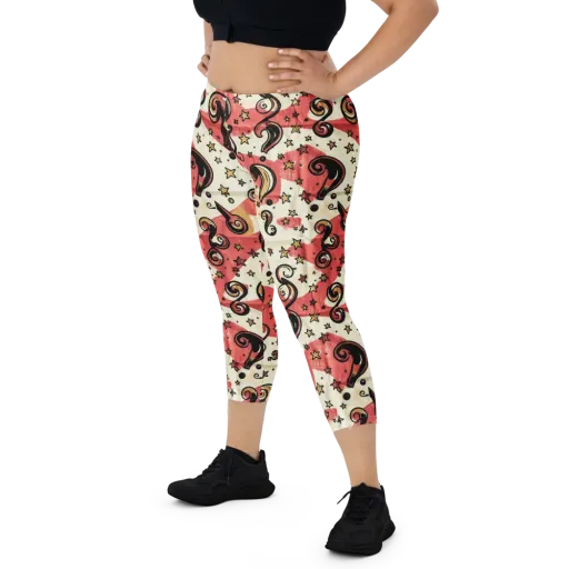 Starry Whimsy on a Capri Leggings