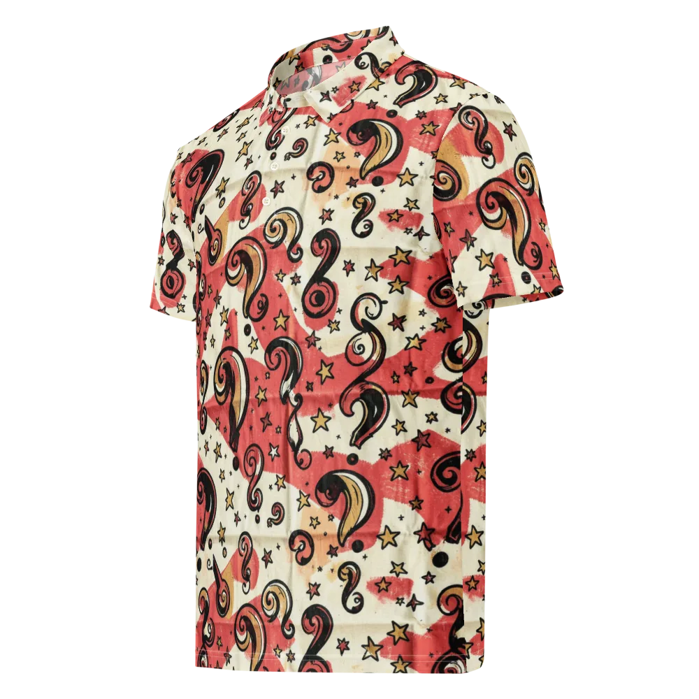 Starry Whimsy on Men's Slim Fit Polo Shirt — Left Front