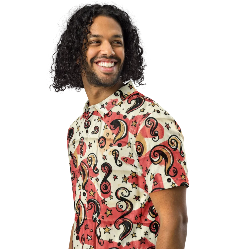 Starry Whimsy on Men's Slim Fit Polo Shirt — Left Front