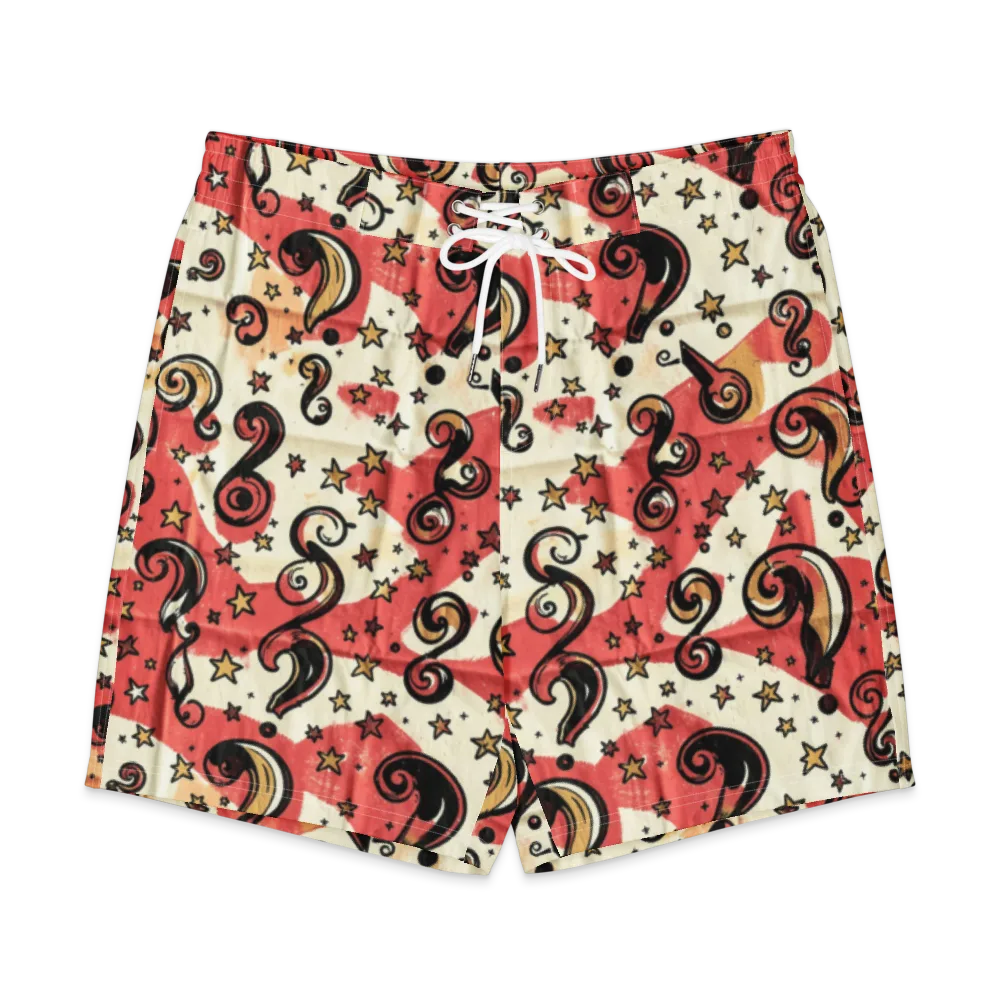 Starry Whimsy on Men's Board Shorts — Front