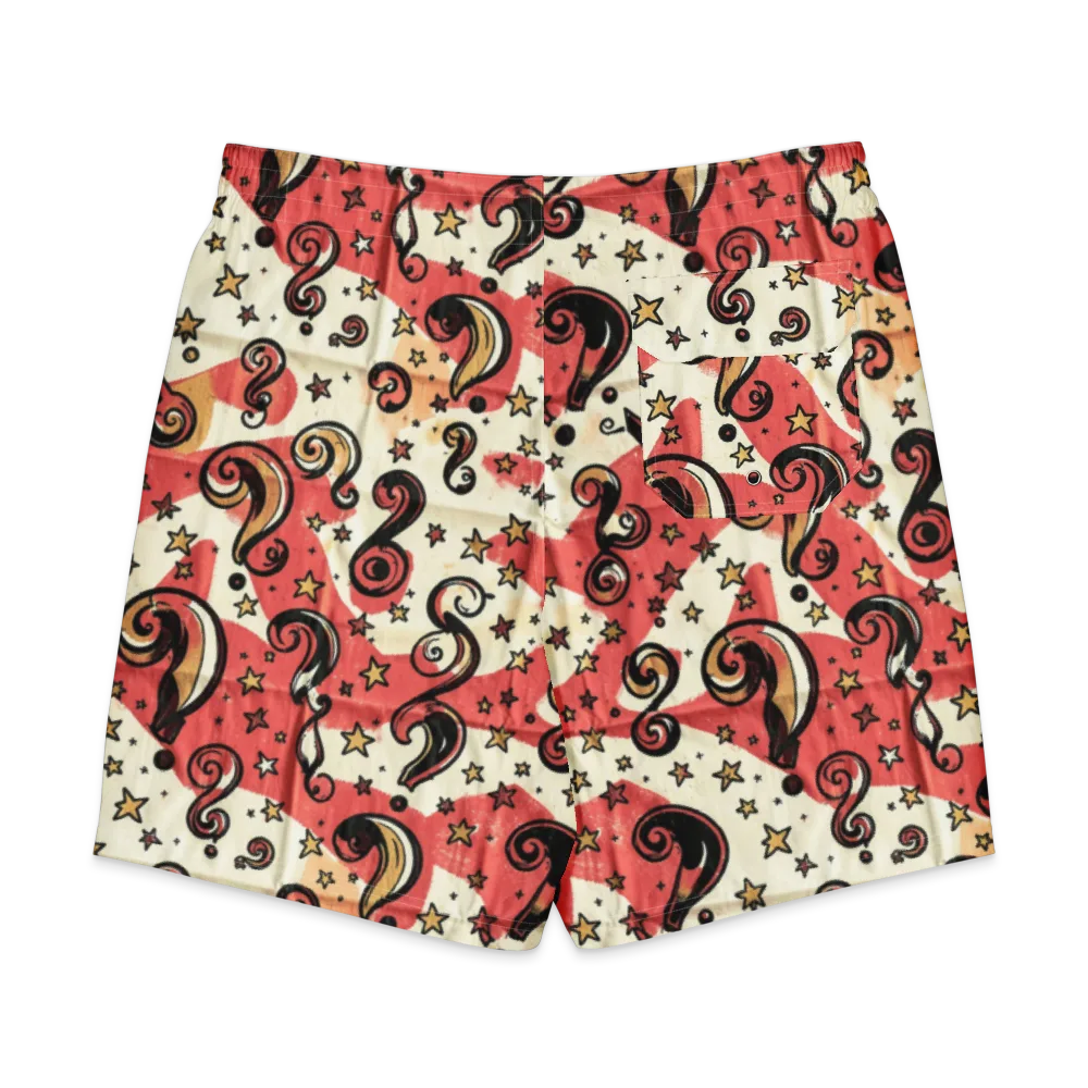 Starry Whimsy on Men's Board Shorts — Back
