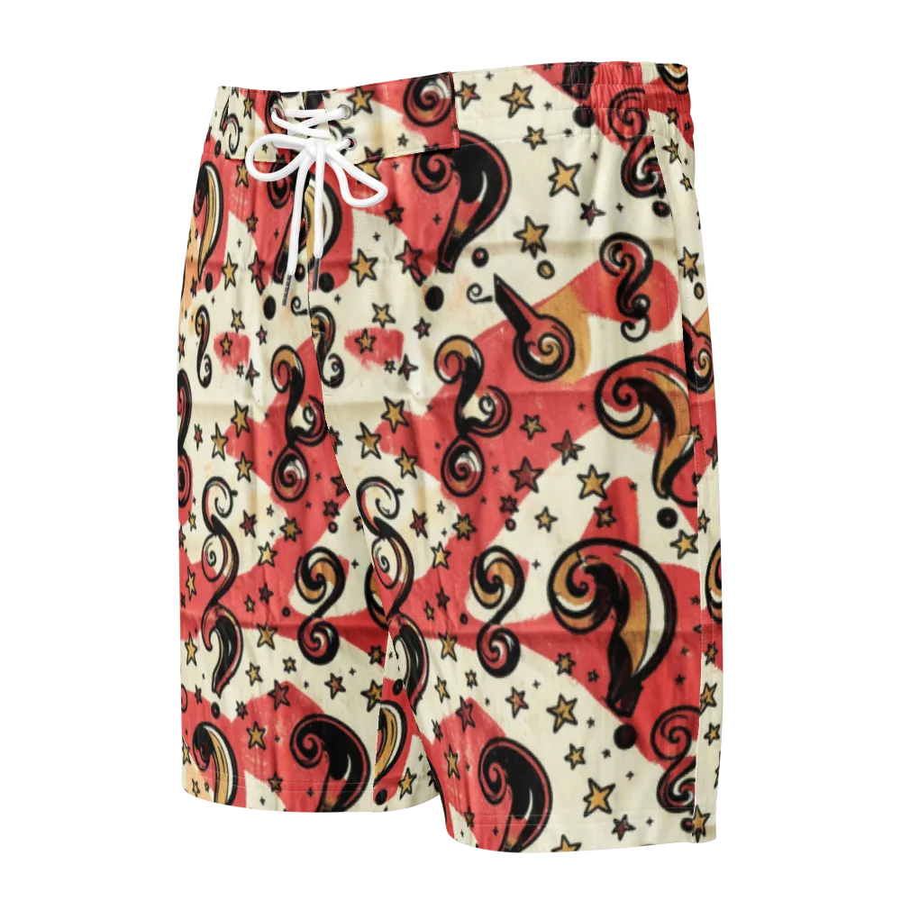 Starry Whimsy on Men's Board Shorts — Front