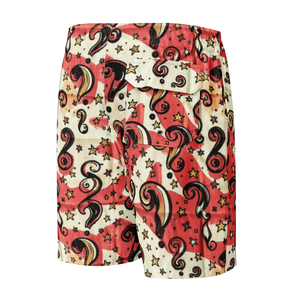 Starry Whimsy on Men's Board Shorts — Back