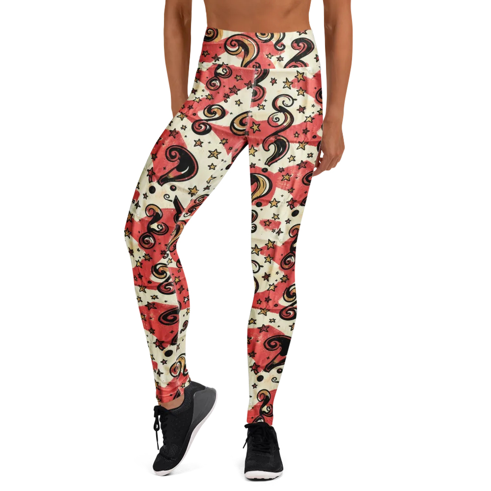 Starry Whimsy on Yoga Leggings — Front