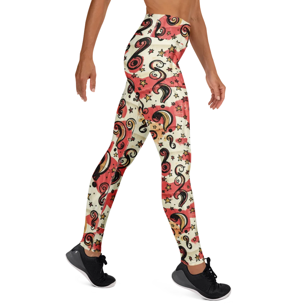 Starry Whimsy on Yoga Leggings — Right