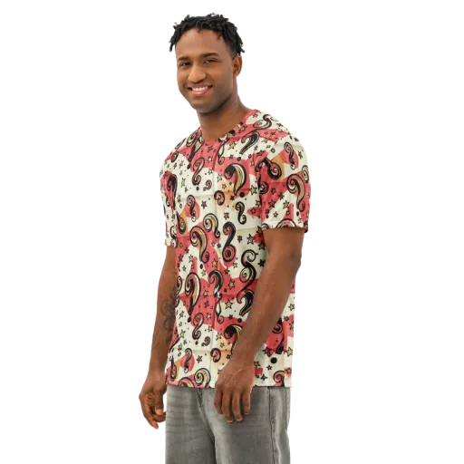 Starry Whimsy on a Men's Cotton Crew Neck T-Shirt