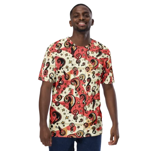 Starry Whimsy on a Men's Crew Neck T-Shirt