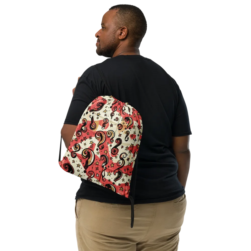Starry Whimsy on Drawstring Bag — Front