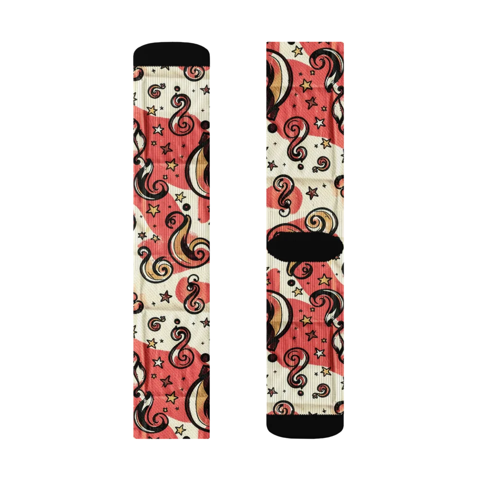 Starry Whimsy on Socks — Right Sock