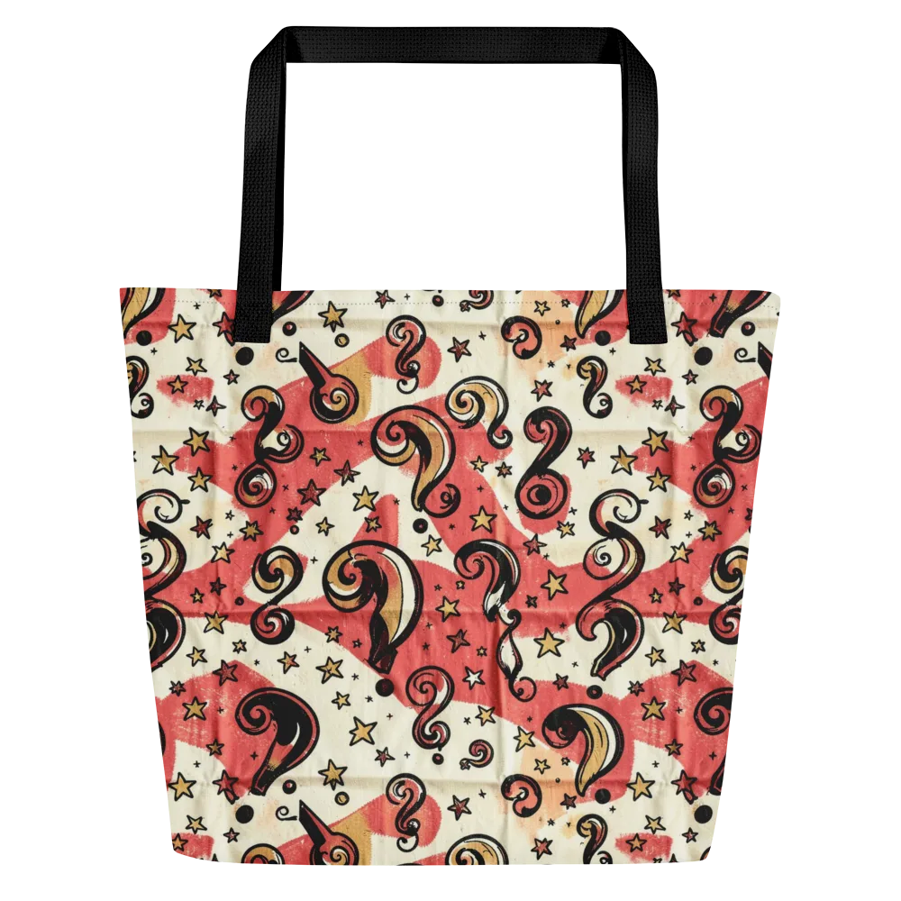 Starry Whimsy on Large Tote Bag W/ Pocket — Front