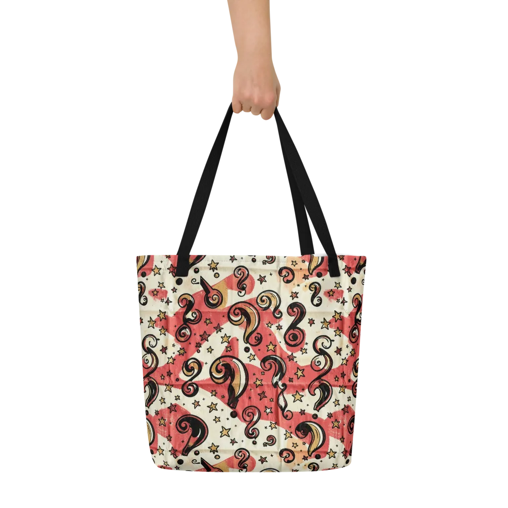 Starry Whimsy on Large Tote Bag W/ Pocket — Front