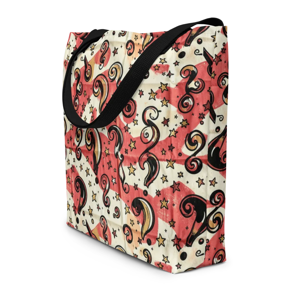 Starry Whimsy on Large Tote Bag W/ Pocket — Front