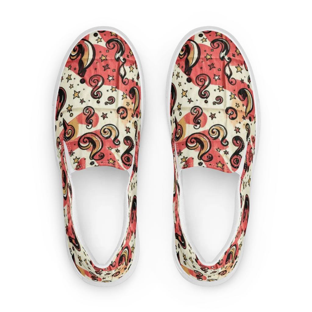 Starry Whimsy on Women's Slip-On Canvas Shoes — Front