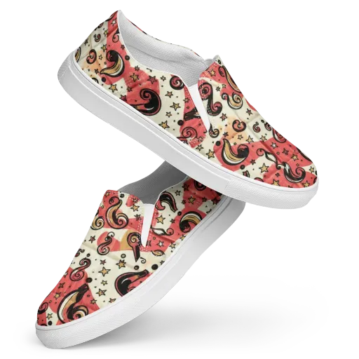 Starry Whimsy on a Women's Slip-On Canvas Shoes