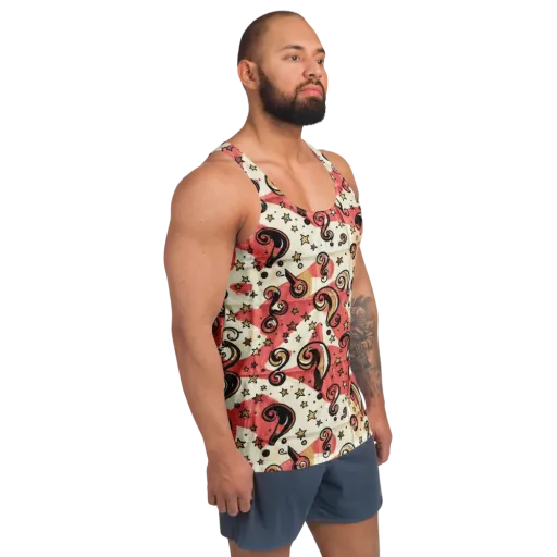 Starry Whimsy on a Men's Tank Top